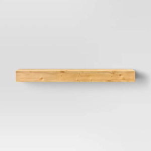 24" Floating Light Wood Shelf Natural
